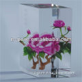 Flower Printed Cheap Crystal Vase